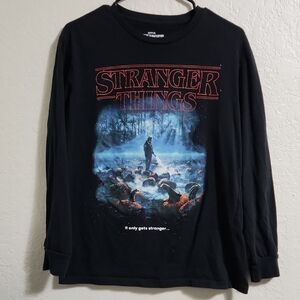 Netflix Stranger Things Black Long Sleeve Tee